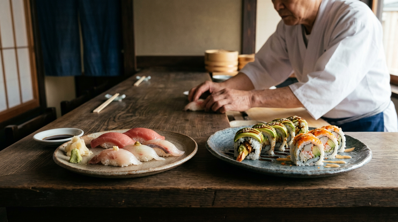 The Difference Between Authentic Sushi and Western-Style Sushi Rolls
